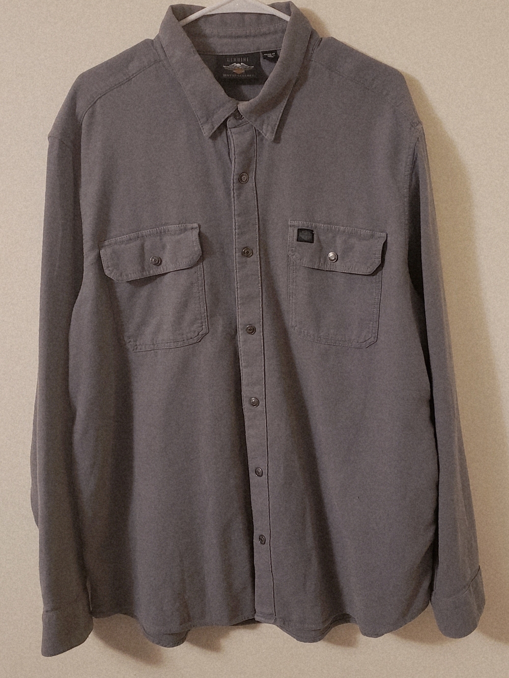 Harley-Davidson Men's Button-Down Shirt in Charcoal